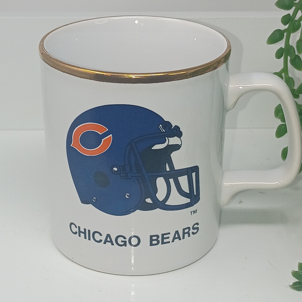 Chicago Bears 1985 Championship Season White and Blue Mug